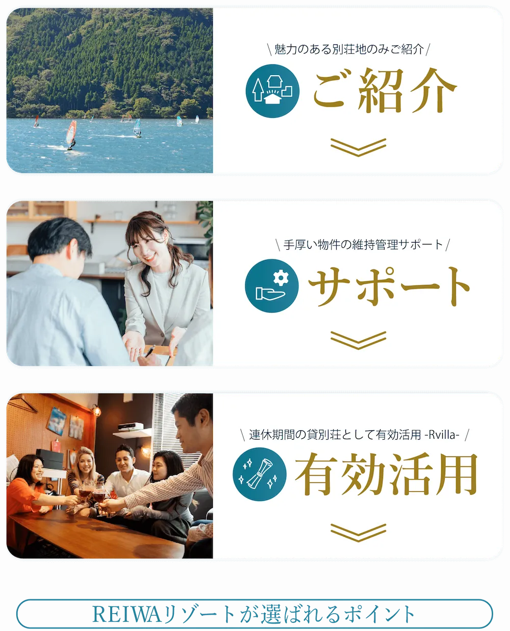 REIWAリゾートが選ばれるポイントの画像sp